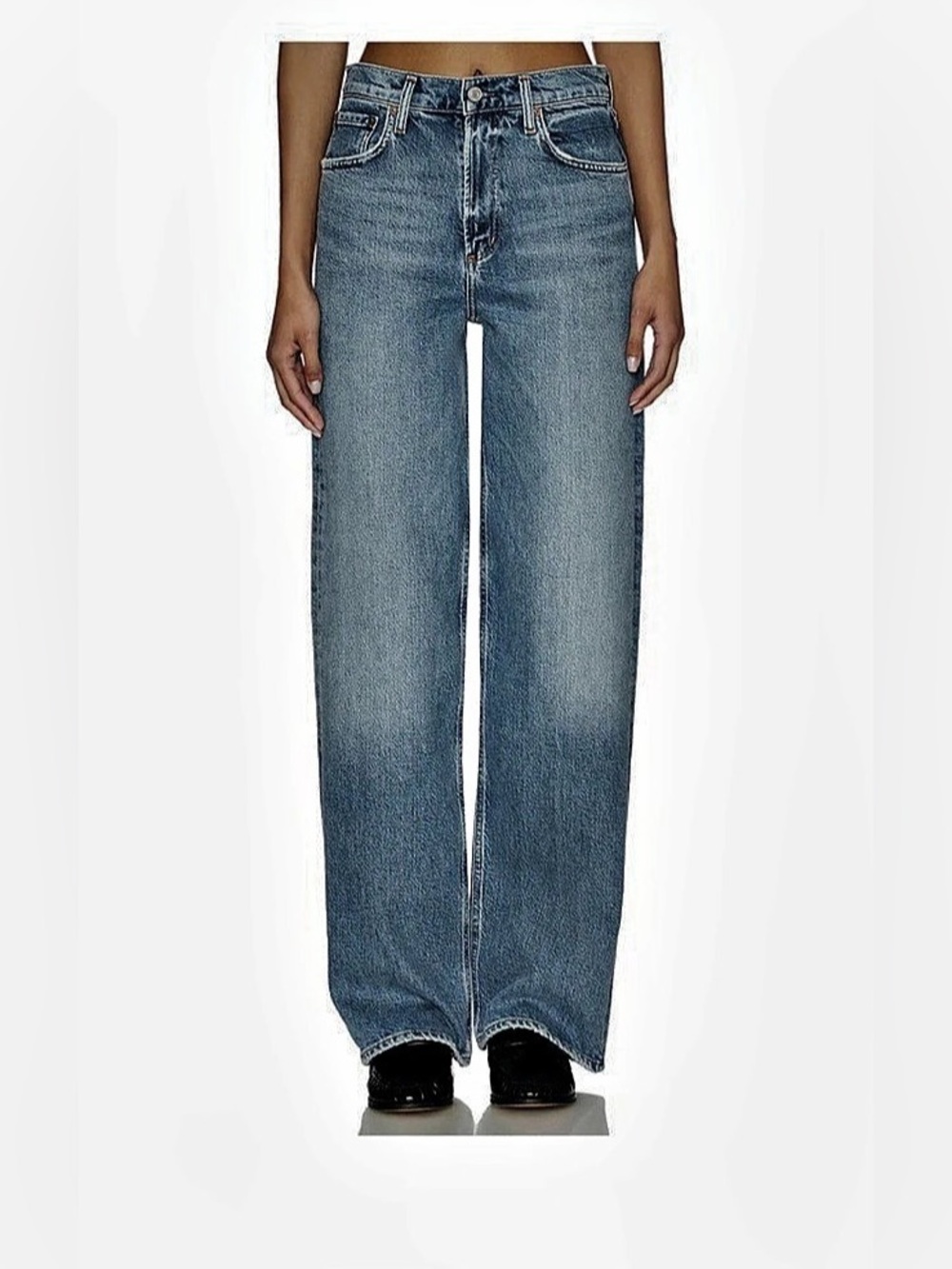 AGOLDE Ren Jeans in Measure Straight Leg Jeans in Blue